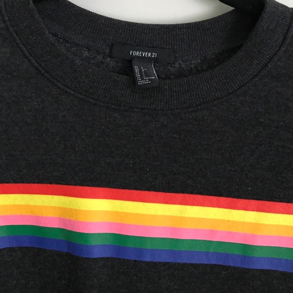 rainbow striped cropped sweater - Picture 2 of 4